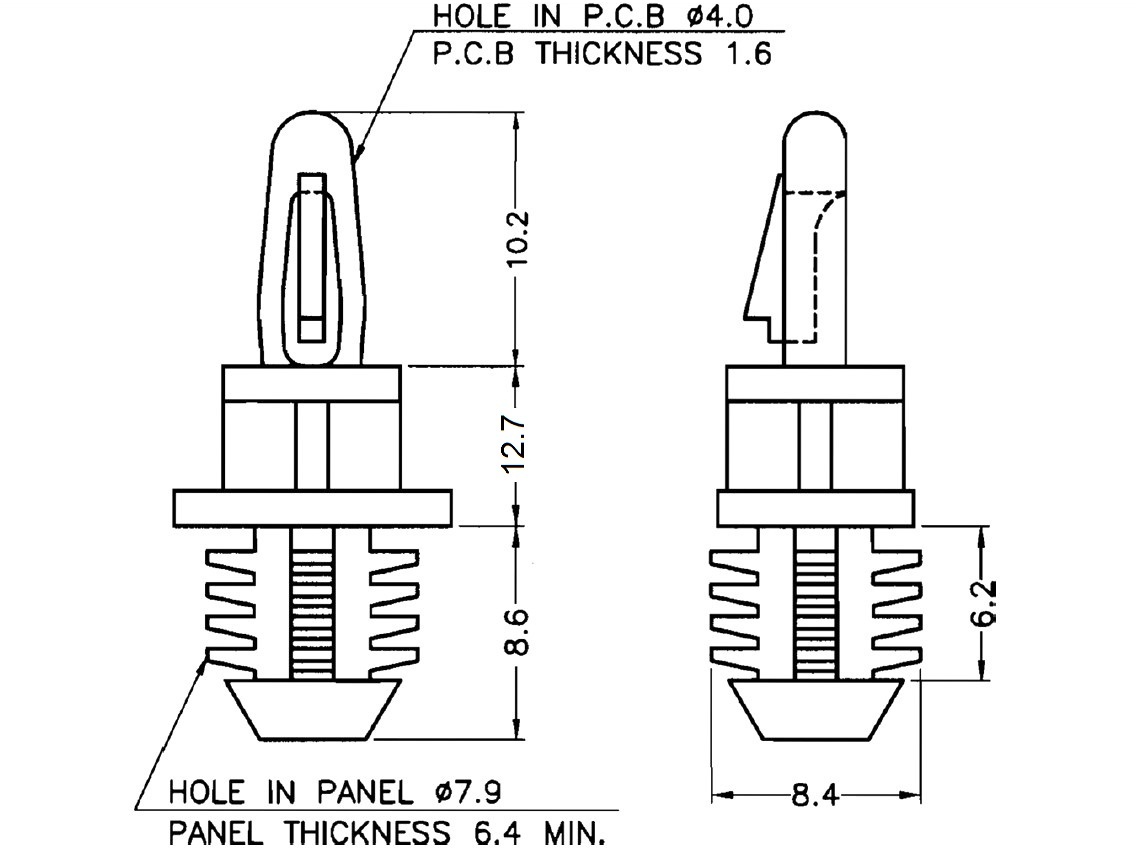 ספייסרים ננעצים מפלסטיק